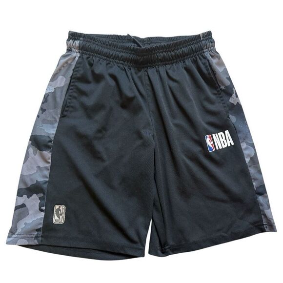 Youth Boys NBA Logo Black Dri-FiT Camo Trim Basketball Active Shorts  Sz L 14/16 - Picture 1 of 1